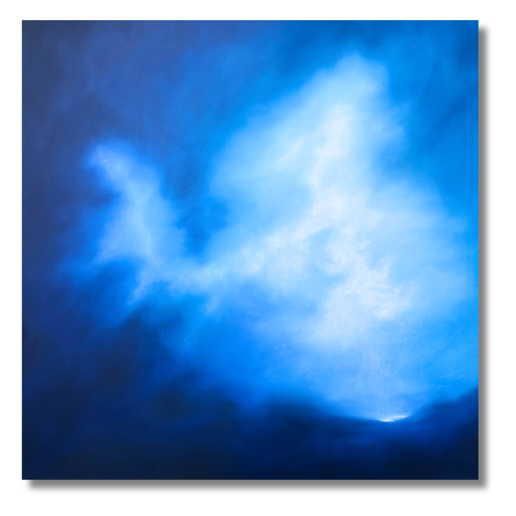Révélation, peinture d'Emilie Sénéchal, 100 x 100 cm